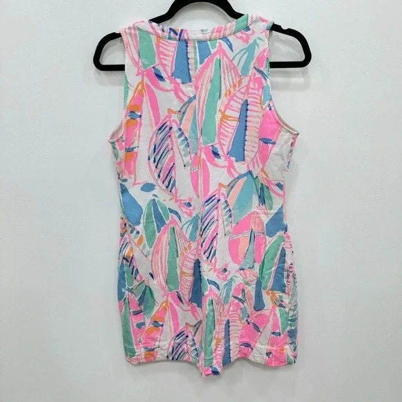 Lilly Pulitzer Estrada Out to Sea Flat French Terry Shift Cotton Blend Dress M - Picture 6 of 7